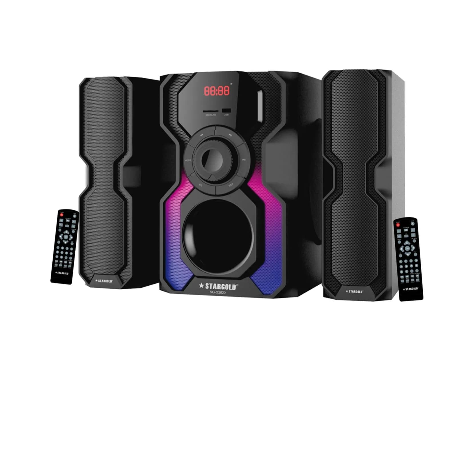 STARGOLD SG-G2020 2.1CH Multimedia Speaker System, Black - H41.4 x W27.3 x D52.3 cm