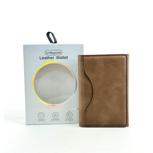 Of magsafe leather wallet strong magnetic safe pressure and waterproof