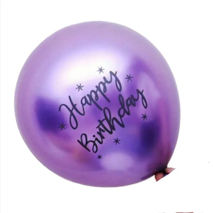 Purple Happy Birthday Balloon