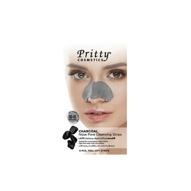 Pritty Cosmetic Charcoal Nose Pore Cleansing Strips 6pcs