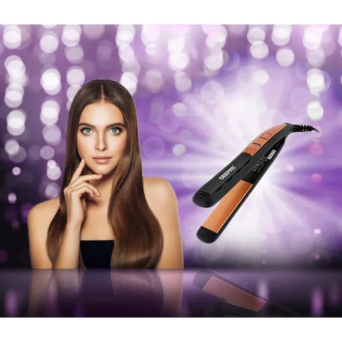 Geepas GH8723 Portable 360-Degree Swivel Cord Hair Straightener with Ceramic Plates