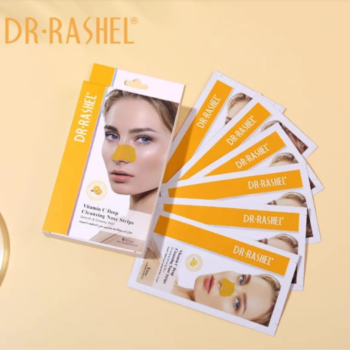 Dr.Rashel Vitamin C Deep Cleansing Nose Strip - 6 Pcs Sachet Box