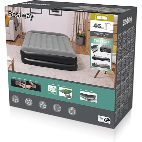 Bestway - #67403 Air Mattress 203 X 152 X 46 Cm Gray