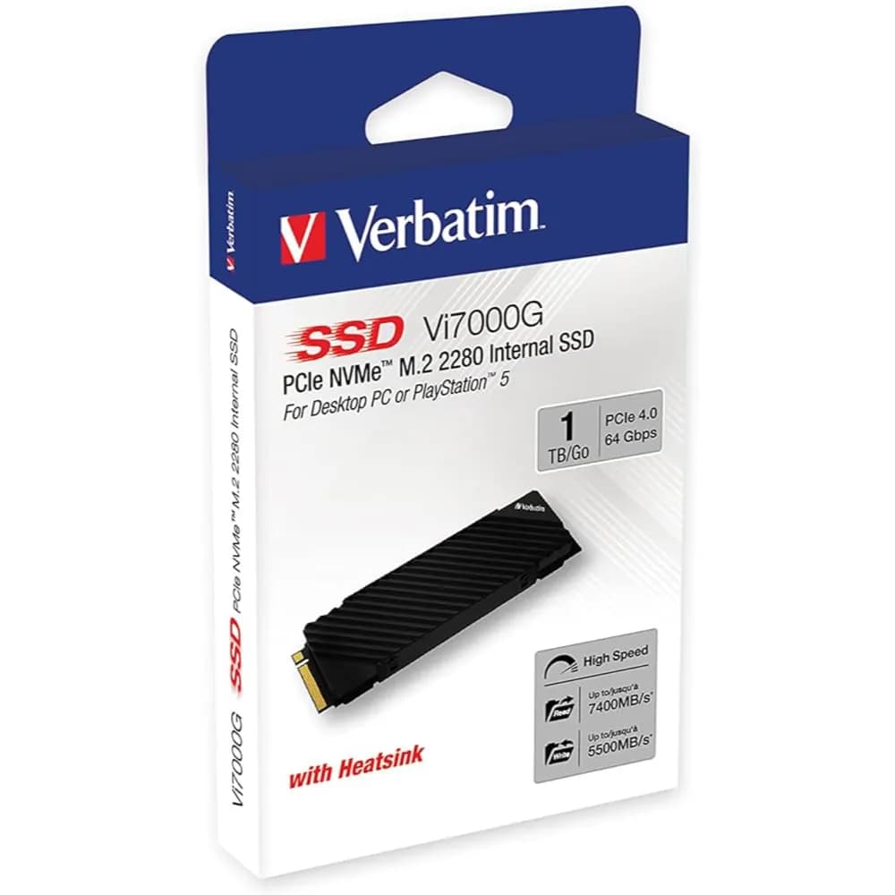 Verbatim 1TB SSD Vi7000 Internal Solid State Hard Drive PCIe NVMe M.2 2280