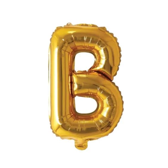 40 Inch Gold Letter B Balloon With Helium