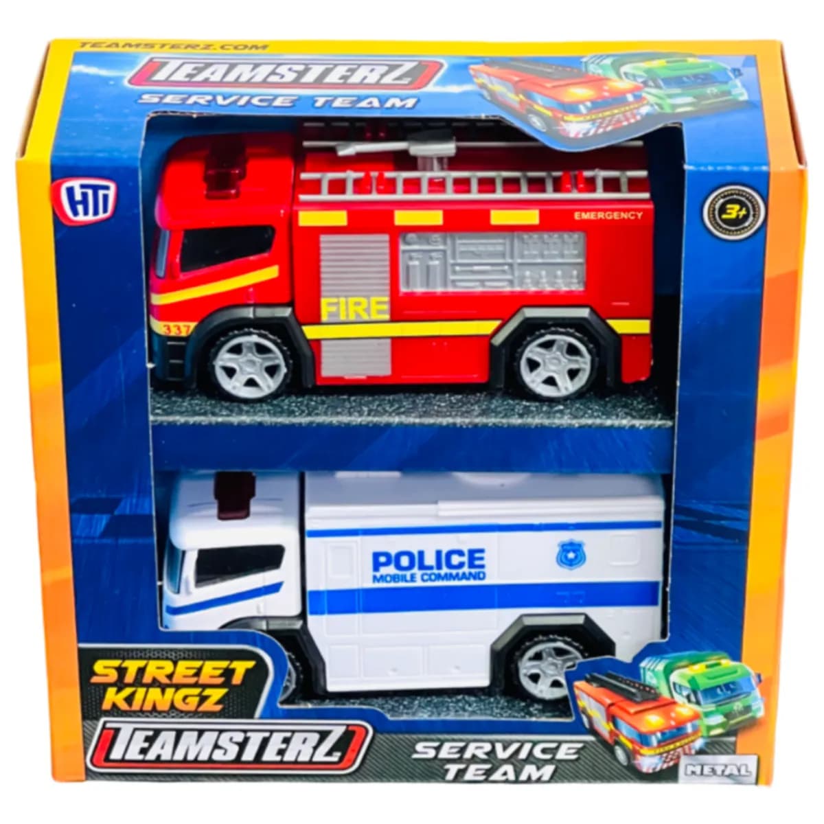 Teamsterz Street Kingz Service Rescue Vehicle Play Set For Kids - Pack Of  2  (VLLT26)