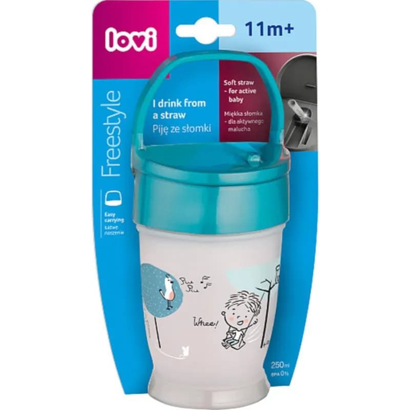 Lovi Cup With Straw Boy 11M+ 250Ml-35/354