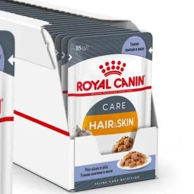 ROYLA CANIN HAIR & SKIN WET FOOD JELLY 12*85G BOX 