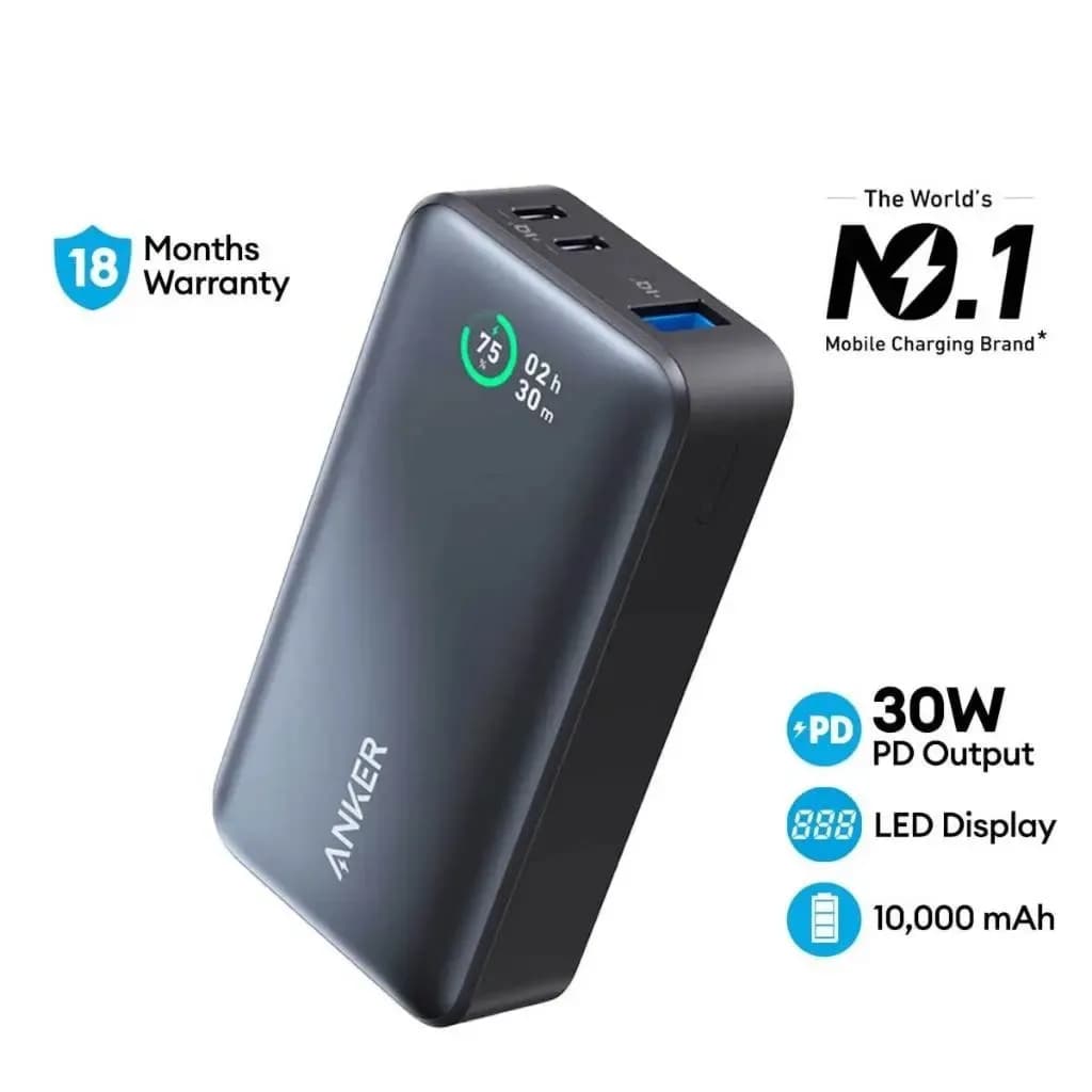 Anker Power Bank 533 PowerCore 30W PD 10000mAh Portable Charger