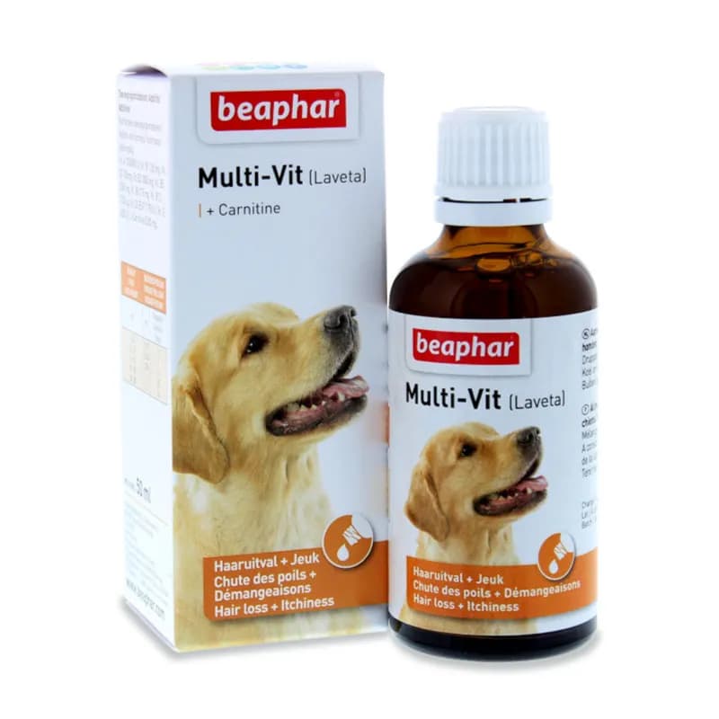 BEAPHAR LAVATA SUPER MULTI VITAMIN + CARNITINE  WITH HAIR LOSS FOR DOGS 50ML