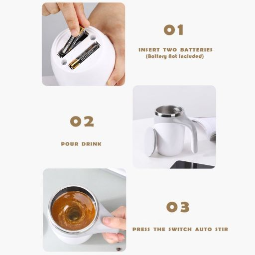 Automatic Magnetic Stirring Cup (White)