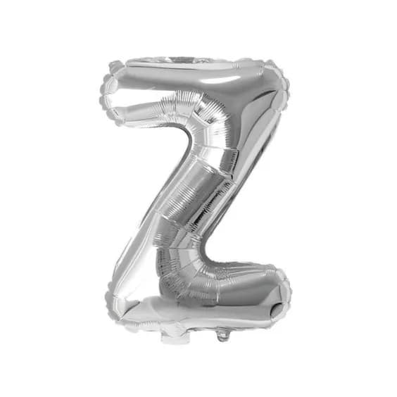 40 Inch Silver Letter Z Balloon With Helium