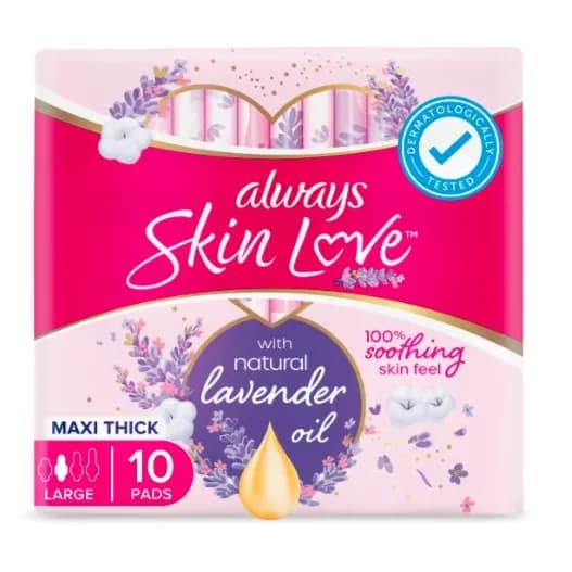 Always Skin Love Pads Lavender Freshness Maxi Thick & Large 10 pcs (PA059) PCP