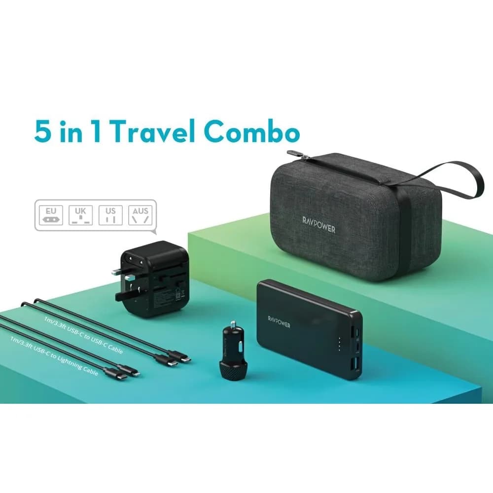 Pavpower 5in 1 travel combo 20000mah battery 