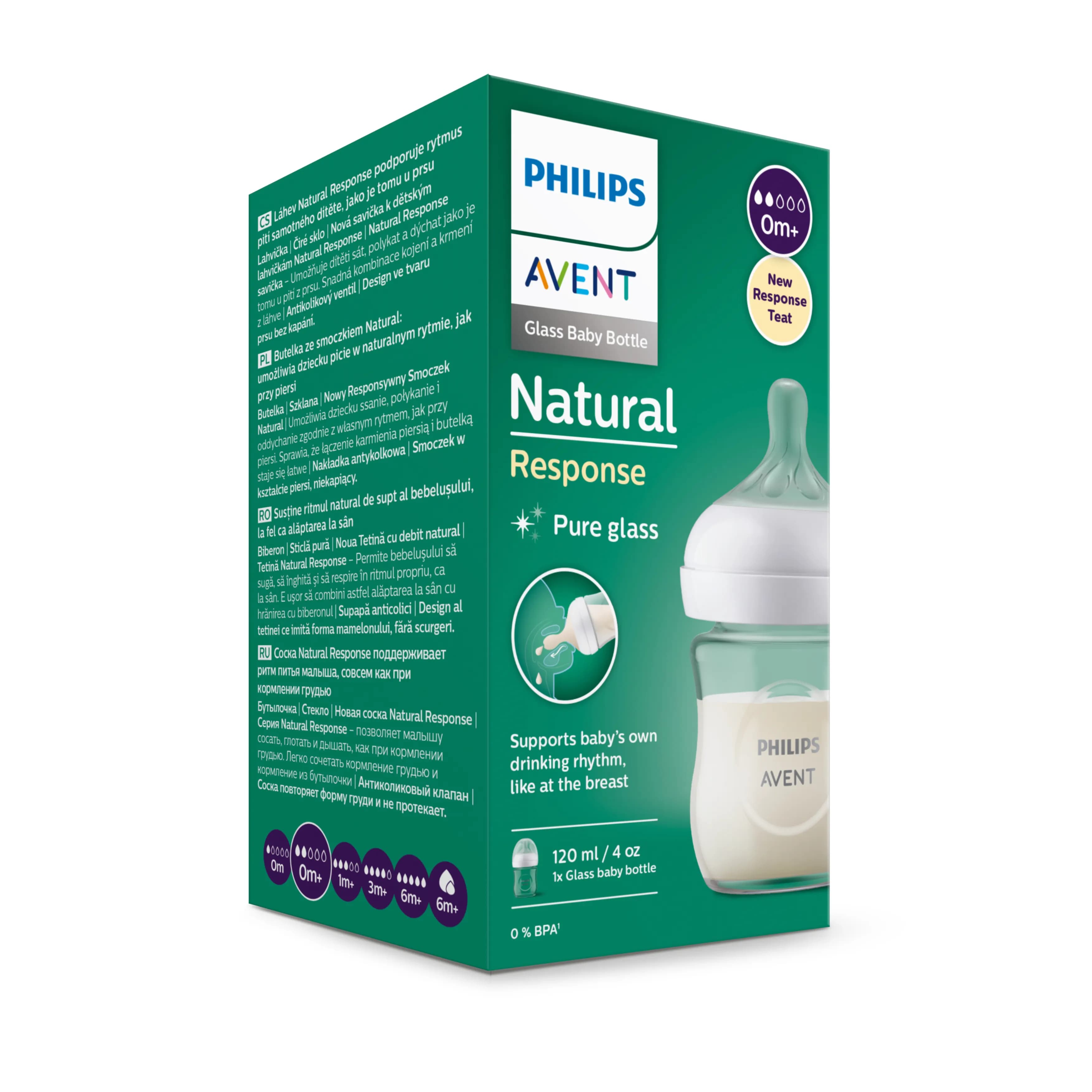 Philips Avent NATURAL 3.0 FEEDING  BOTTLE GLASS 120ML X1