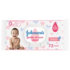 JOHNSONS GENTLE ALL OVER WIPES 72PCS