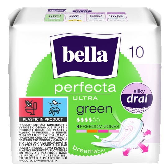 Bella Sanitary Pads Perfecta Ultra Maxi Green 8 Pieces