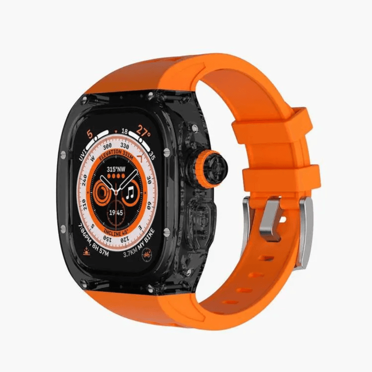 Green Lion La Royal Silicone Strap Case FOR Watch 49mm - Orange / Black