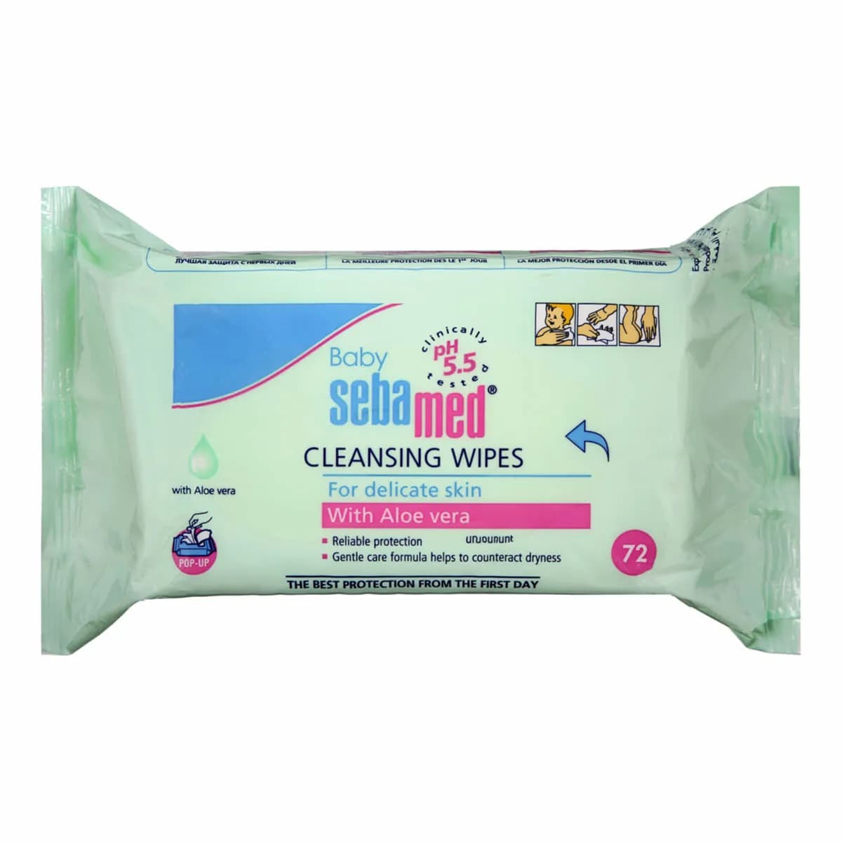 SEBAMED BABY WET WIPES 72's W/ALOE VERA