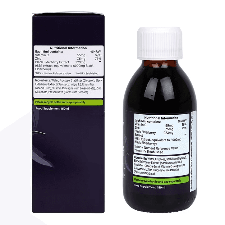 Elderberry Immunity Liquid with Vitamin C & Zinc