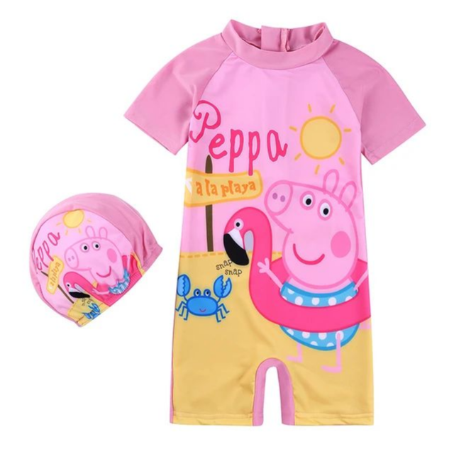 Peppa Pig Swimsuit with Cap 