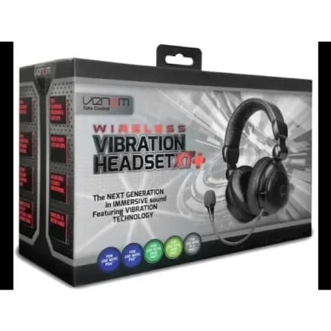 Venom Vibration Gaming Headset XT + (PS4, Xbox One, PS3, Xbox 360, PC, Mac)