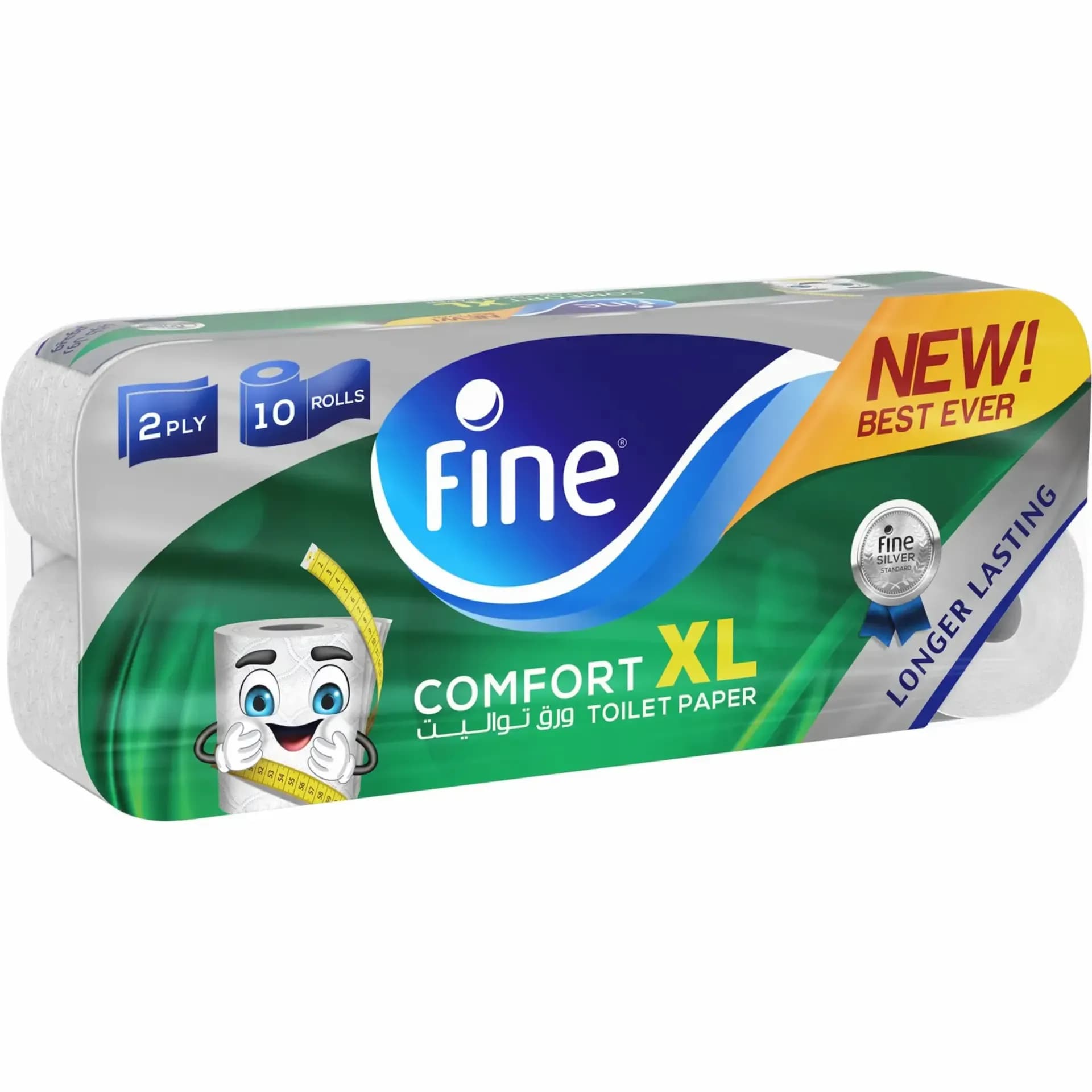 Fine Toilet Tissue XL Comfort 250 Sheets 2 Plies x 10 Rolls