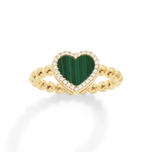 HEART RING WITH BEADS From APM Monaco