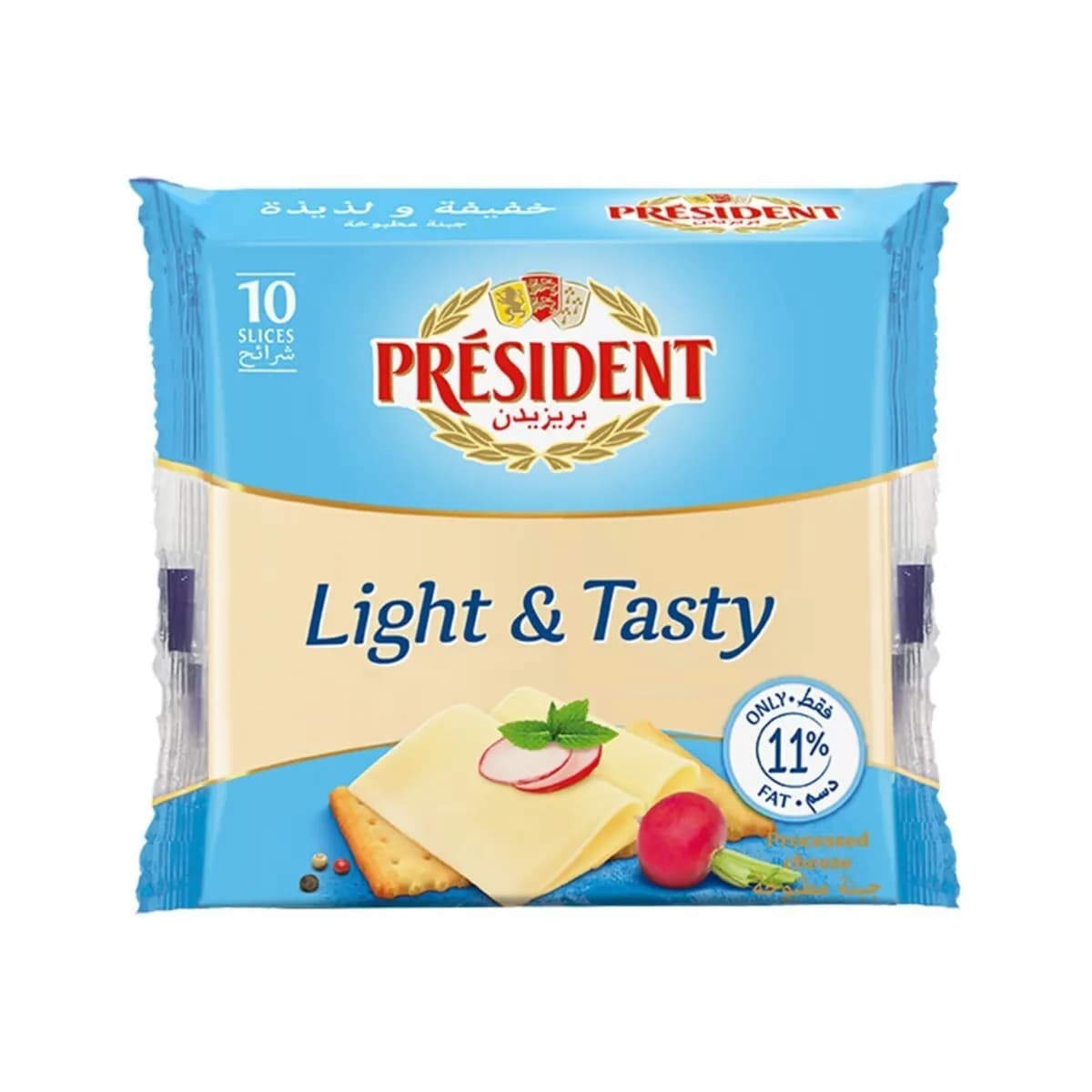 President Slices Cheese Light 200 g 10 Slices