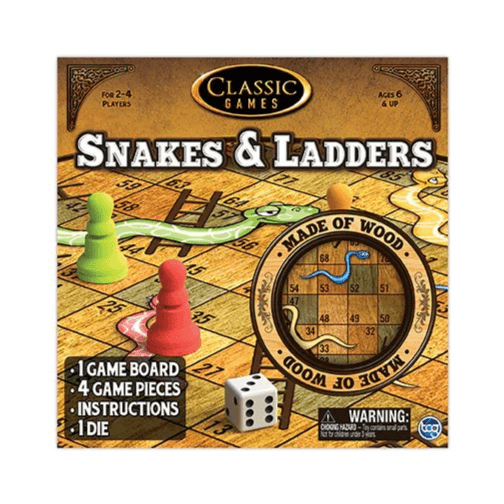 TCG Premium Wooden Snakes and Ladders