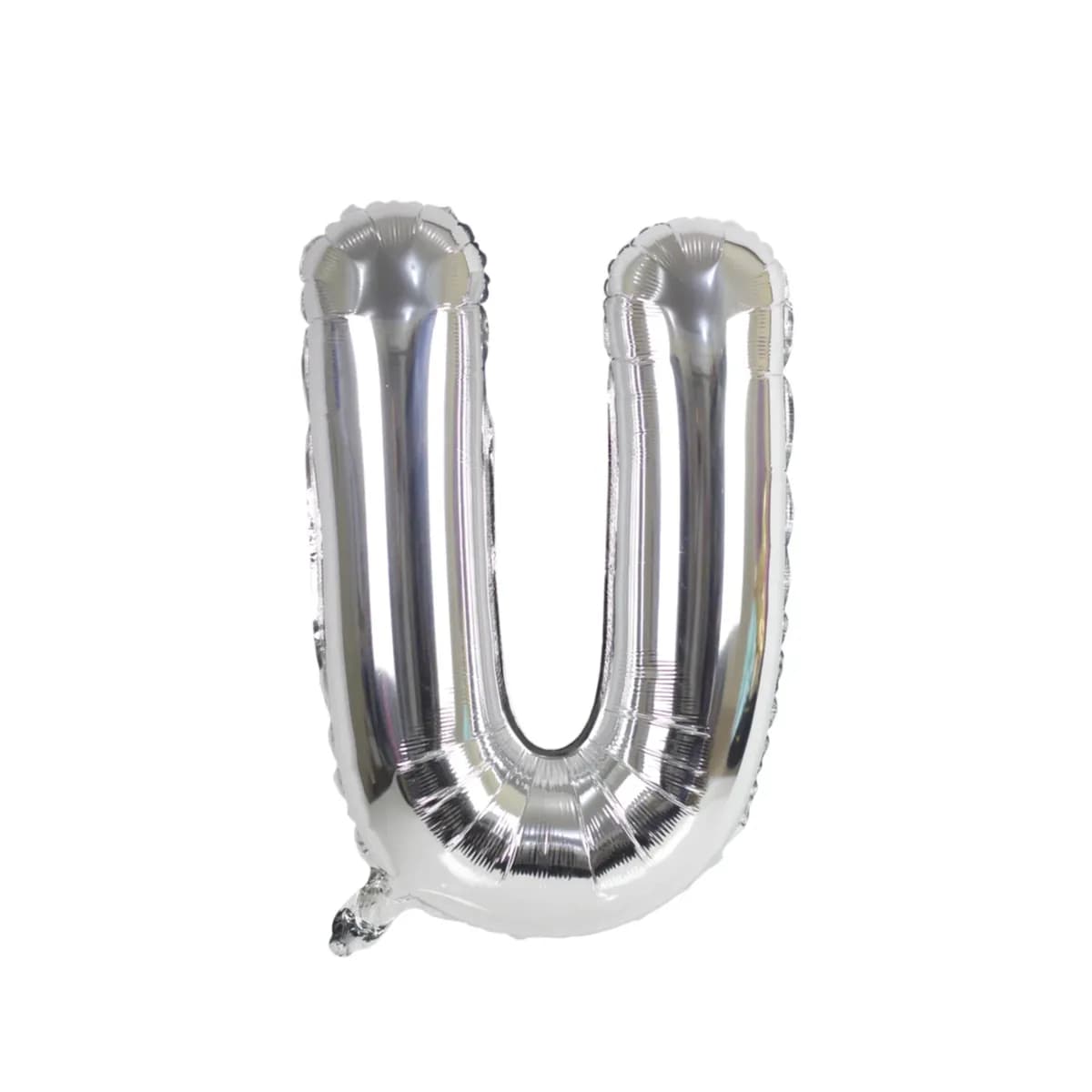 40 Inch Silver Letter U Balloon With Helium