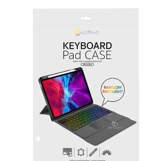 Coteetci Rainbow Backlight Case for iPad 10 Inch