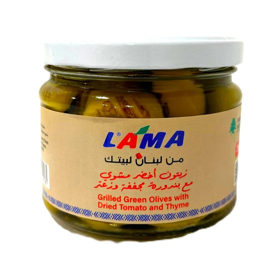 Lama Grilled Green Olives With Dried Tomato And Thyme 600g