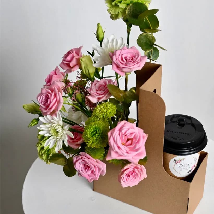 Floral Delight with Coffee