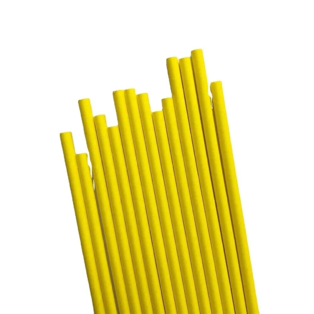 Yellow Paper Straw 16 pcs