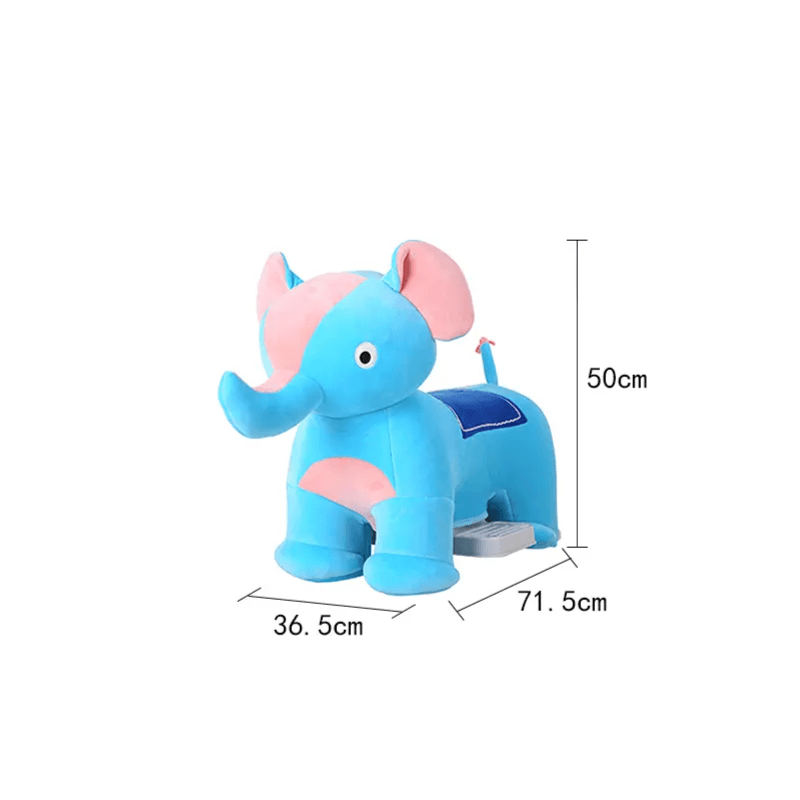 6Volt Rechargeable Elephant Plush Kids Ride-on with Music Function