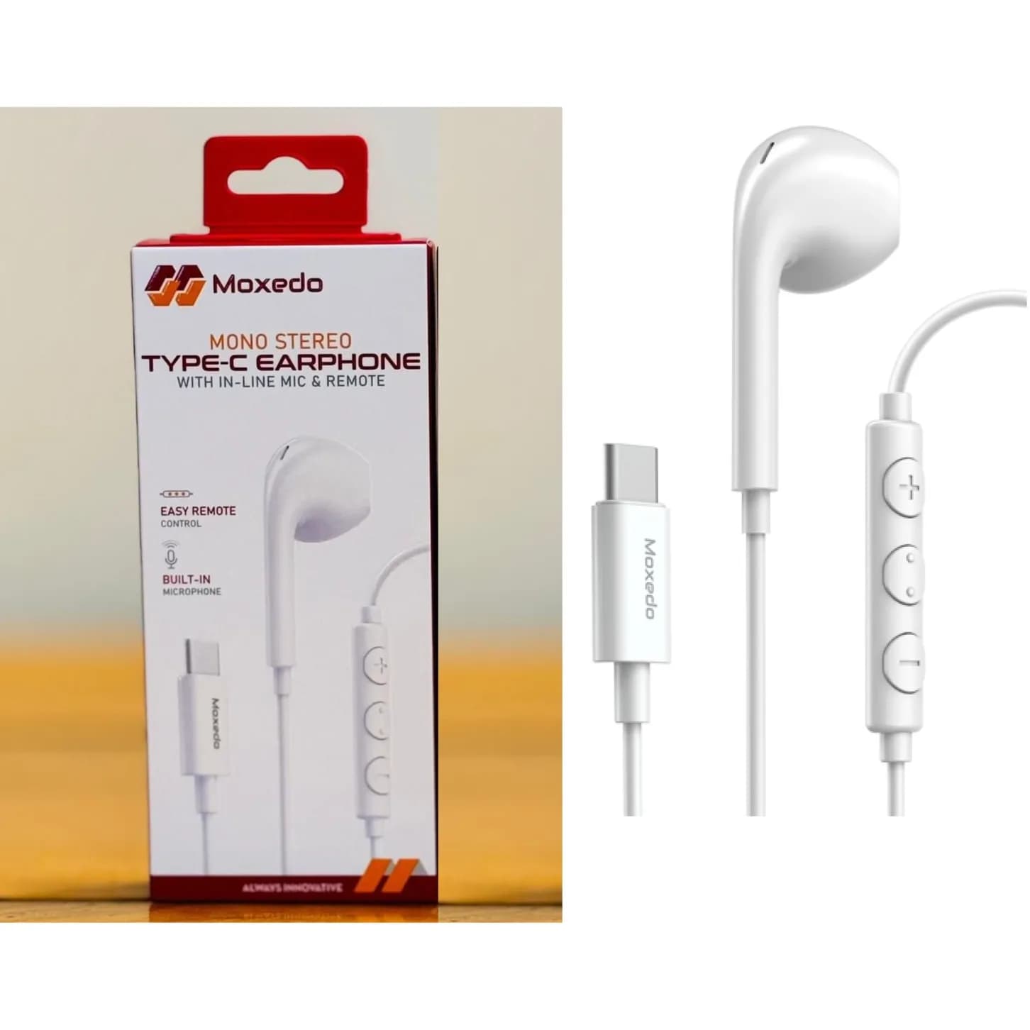 Type-C Single Headset - Moxedo white