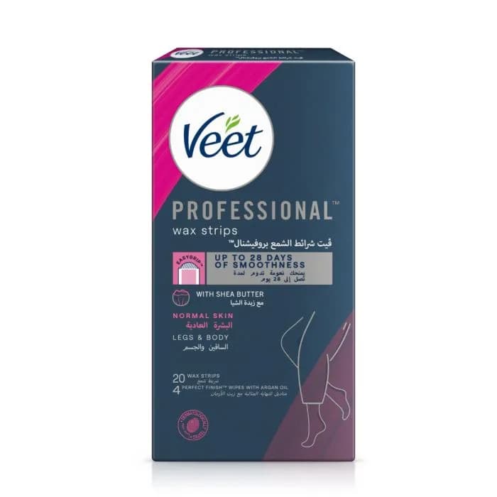 Veet  Professional Wax Strips Body & Legs Normal Skin 20 Pieces