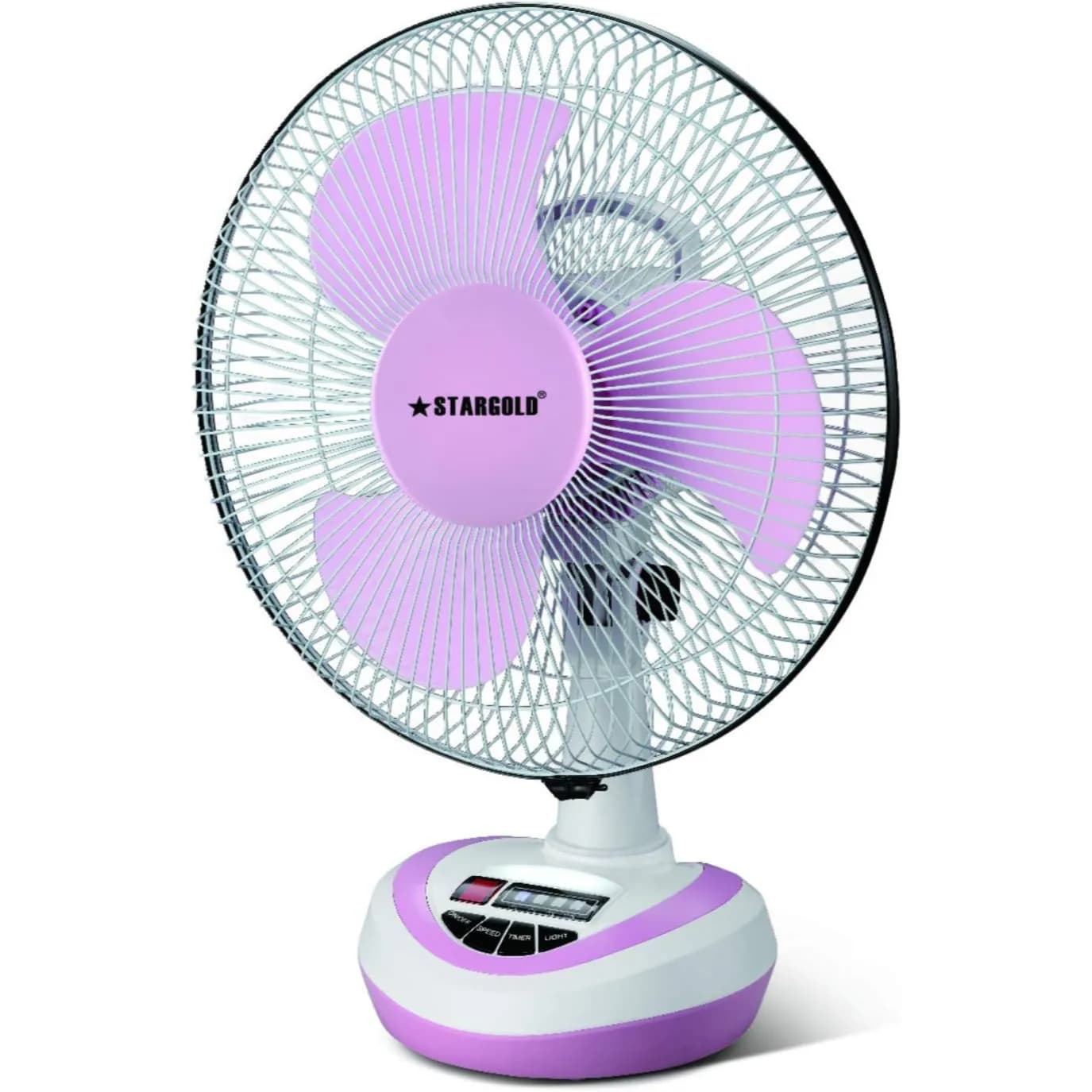 Stargold 12inc Recha Table Fan 22w Ac/dc Sg4035