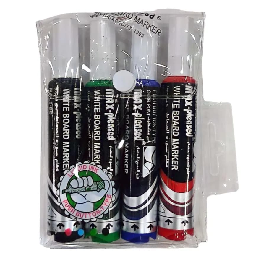 Max-Pleased WhiteBoard Marker 1x4 Pcs