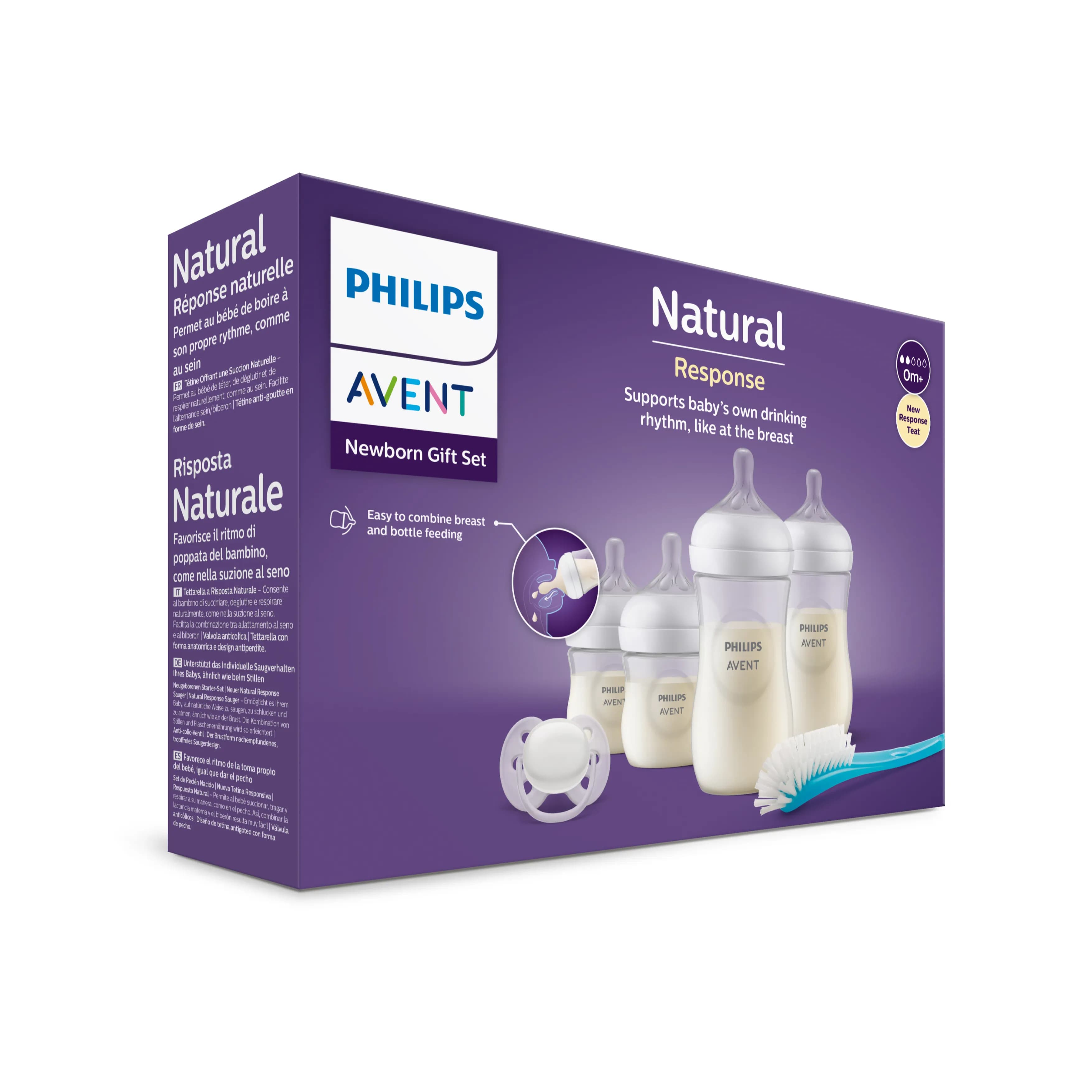 Philips Avent NATURAL 3.0 FEEDING NEWBORN GIFT SET W/ 4 BOTTLES