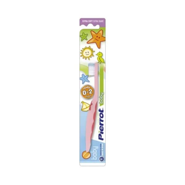 Pierrot Baby Extra Soft Toothbrush For 0-2 Years, 1pc Assorted