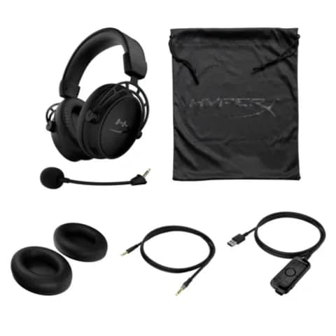 HyperX Cloud Alpha S - PC Gaming Headset, 7.1 Surround Sound, Adjustable Bass, Dual Chamber Drivers, Chat Mixer, Breathable Leatherette, Memory Foam, and Noise Cancelling Microphone – Blackout