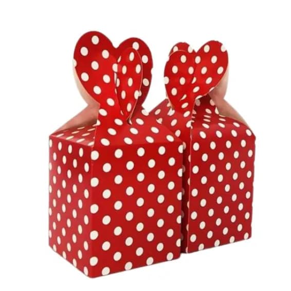 Red Polka Dots Favor Box