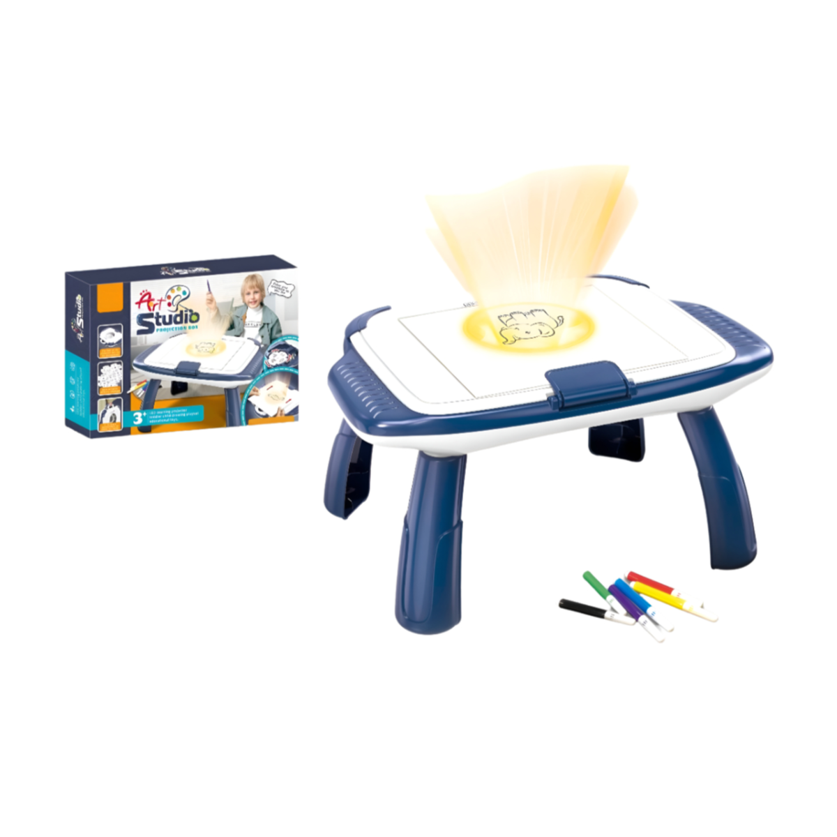 DRAWING BOARD WITH LED PROJECTION PAINTING TABLE FOR KIDS  - (DBIS52)