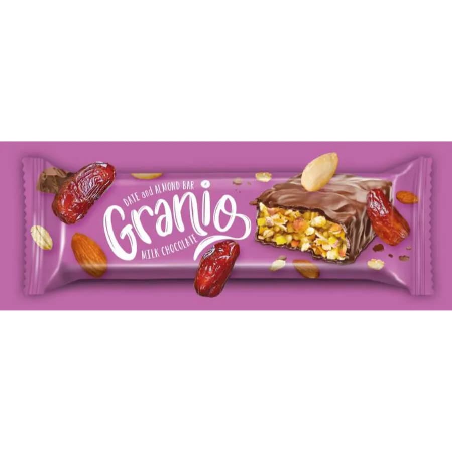 Granio Date & Almonds & Cereal Bar, 40g