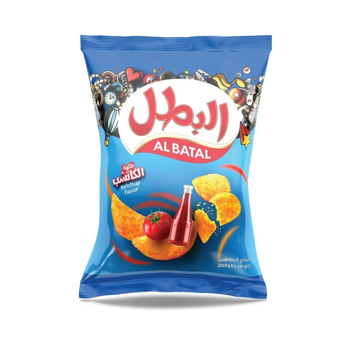 Al Batal Potato Chips Ketchup 110Gm