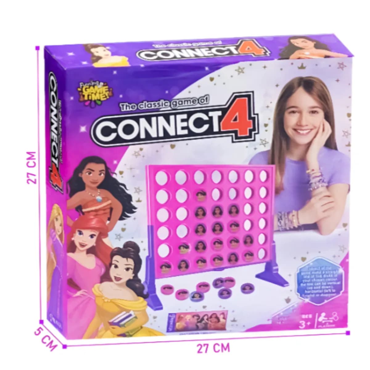 Connect 4 Princess Cartoon Character  Strategy Family Board Game for 2 Players - GSIS156