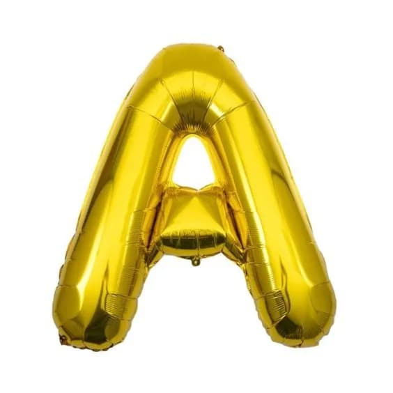 40 Inch Gold Letter A Balloon With Helium