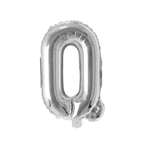 40 Inch Silver Letter Q Balloon With Helium